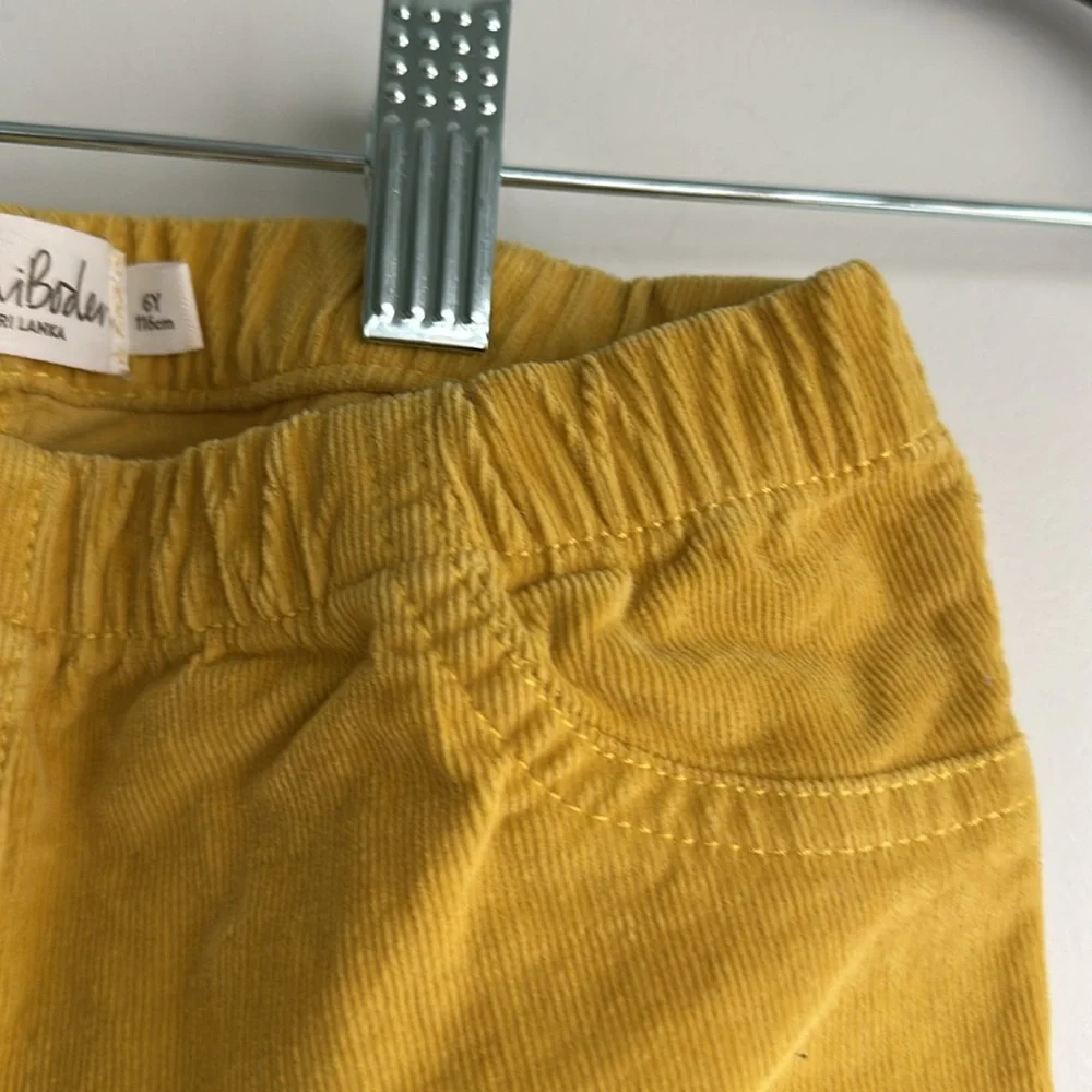 Mini Boden Size 6 sunny Yellow Corduroy Pants - Picture 5 of 6